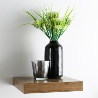 Simply Square Oak Shelf - Brown