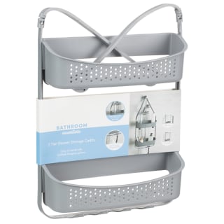 Bathroom Essentials 2 Tier Shower Caddy - Grey