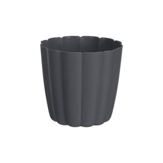 Scallop Plastic Plant Pot 16cm - Grey