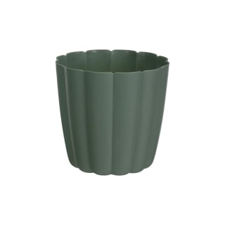 Scallop Plastic Plant Pot 16cm - Sage