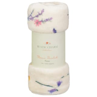 Rustic Charm Flower Printed Throw