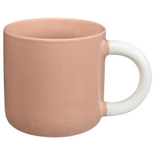 Rustic Charm Two Tone Ceramic Mug - Pink