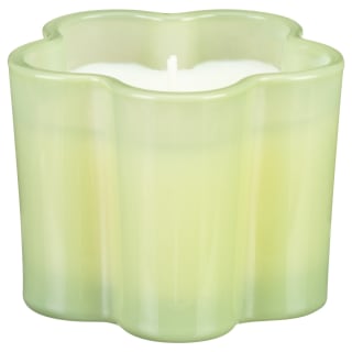 Flower Shaped Glass Candle - Green