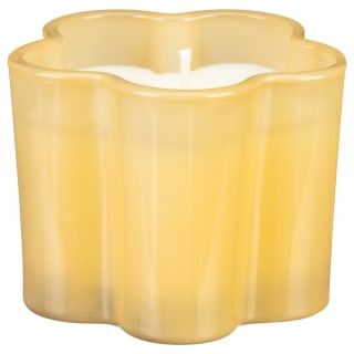 Flower Shaped Glass Candle - Yellow