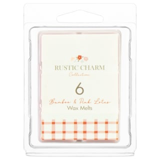 Rustic Charm Wax Melts 6pk - Bamboo & Pink Lotus