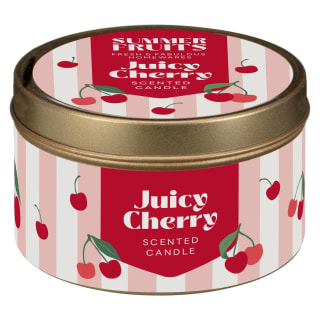 Summer Fruits Fragranced Tin Candle - Cherry