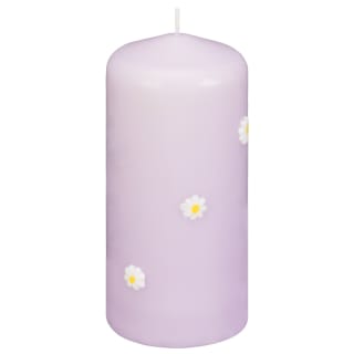 3D Daisy Pillar Candles - Purple