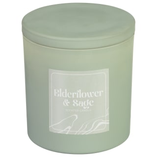 Matt Metal Scented Candle with Lid - Elderflower & Sage