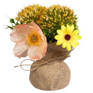 418094-foliage-in-jute-wrap-yellow