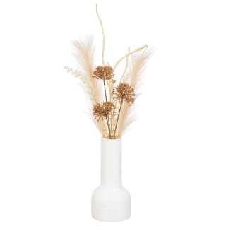 Dried Flowers in Ribbed Pot