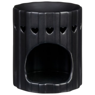 Cut Out Heart Oil Burner - Black