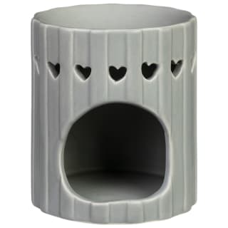 Cut Out Heart Oil Burner - Grey