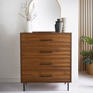 Carlton 4 Drawer Chest - Walnut
