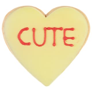 Heart Shaped Love Biscuit 40g - Yellow