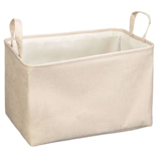Faux Linen Storage Basket - Natural