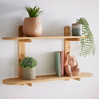 2 Tier Bamboo Shelf