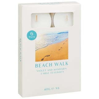 Beach Walk Large Tealights 6pk - Violet & Mandarin