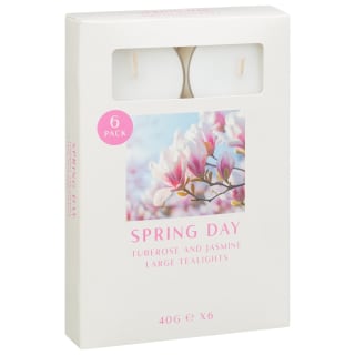 Spring Day Large Tealights 6pk - Tuberose & Jasmine