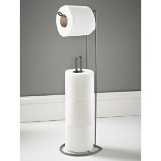 2 in 1 Toilet Roll Holder - Grey