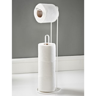 2 in 1 Toilet Roll Holder - White