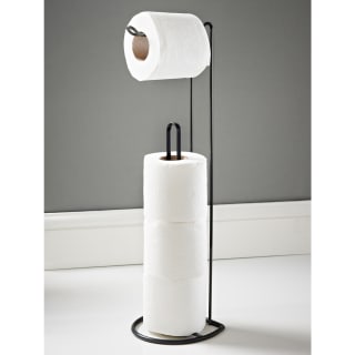 2 in 1 Toilet Roll Holder - Black