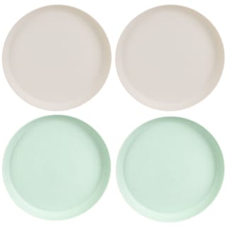 Speckled Picnic Plates 4pk - Cream & Sage