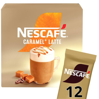 Nescafe Caramel Latte Instant Coffee Sachets 12pk