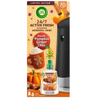 Air Wick Active Fresh Aerosol-Free Automatic Spray Kit - Smooth Pumpkin Ginger Chai