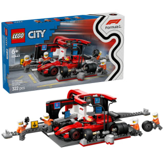 LEGO City F1 Pit Stop & Pit Crew with Ferrari Car 60443
