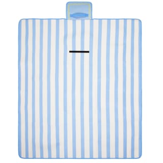 Soft Touch Printed Picnic Blanket - Blue Stripes