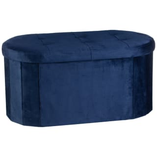 Blue Curved Ottoman