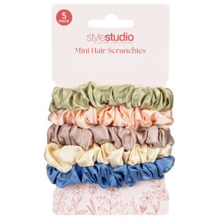 Style Studio Mini Hair Scrunchies 5pk - Pastel