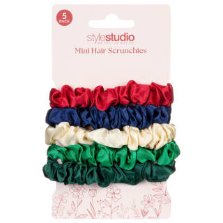 Style Studio Mini Hair Scrunchies 5pk - Multicolour