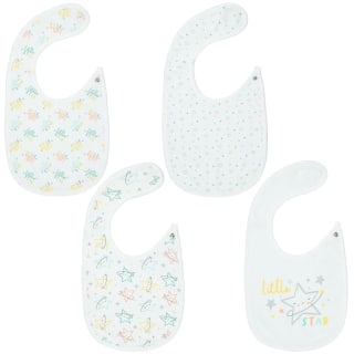 Baby Bib Unisex 4pk - Grey