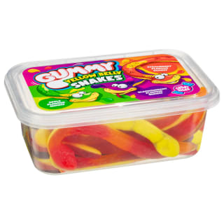 Candy Bites Gummy Yellow Belly Snakes Tub 500g