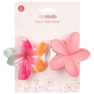 Style Studio Flower Hair Clamps 2pk - Pinks