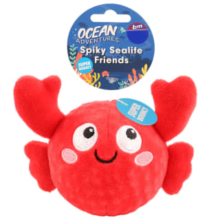 Ocean Adventures Spiky Sea Animals Dog Toy - Crab