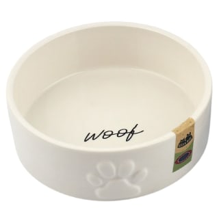 Paw Print Ceramic Bowl -  Cream