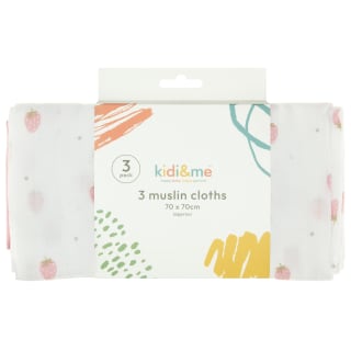 Muslin Cloths 3pk - Fruits