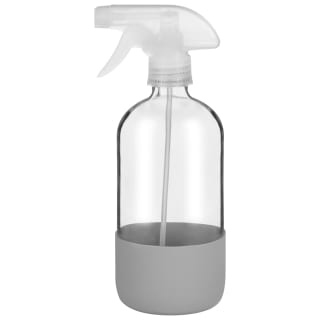 Glass Spray Bottle with Silicone Base - Grey