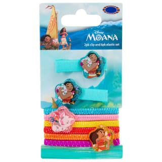 Moana Hair Clip & Elastic Set 8pc