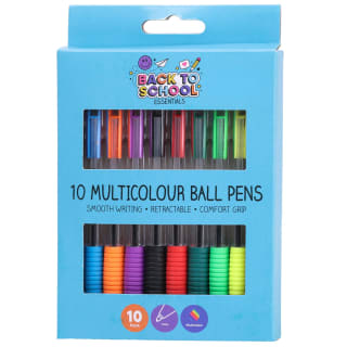 Ball Point Pens 10pk - Multicolour