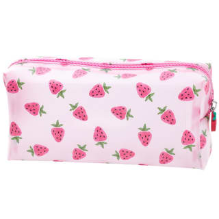 Clear Fashion Pencil Case - Strawberries