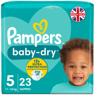 Pampers Baby-Dry Nappies 23pk - Size 5
