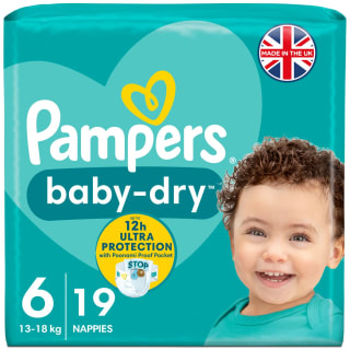 Pampers Baby-Dry Nappies 19pk - Size 6