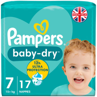 Pampers Baby-Dry Nappies 17pk - Size 7
