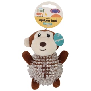 On Safari Spikey Ball Dog Toy - Monkey