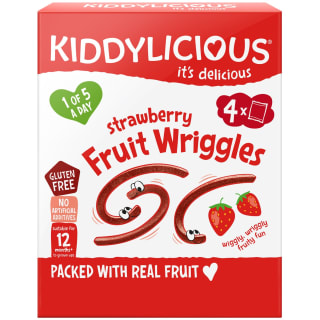 Kiddylicious Fruit Wriggles 4pk - Strawberry