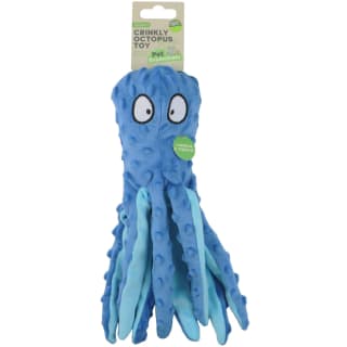 Crinkly Octopus Pet Toy - Blue