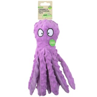 Crinkly Octopus Pet Toy - Purple